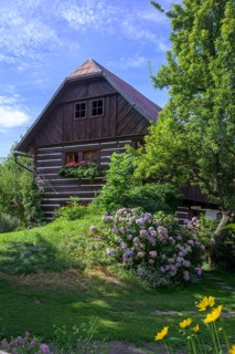 Old wooden house in the village