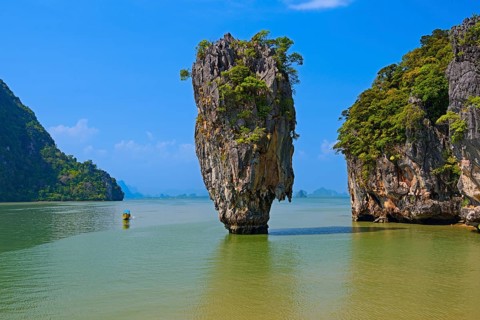 Striking rock formation on Khao Phing Kan Island