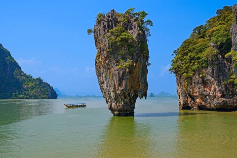 Striking rock formation on Khao Phing Kan Island