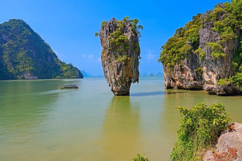 Striking rock formation on Khao Phing Kan Island