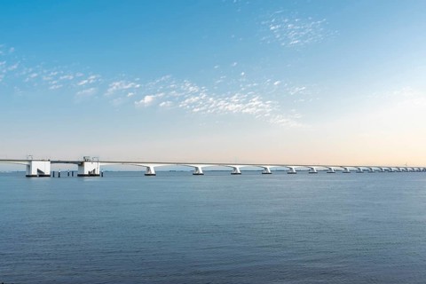 Zeeland Bridge in the Oosterschelde estuary