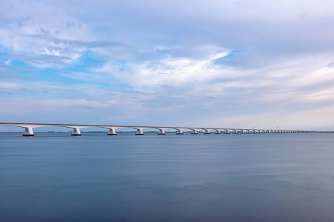 Zeeland Bridge in the Oosterschelde estuary