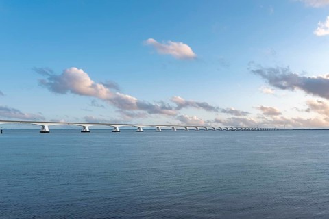 Zeeland Bridge in the Oosterschelde estuary