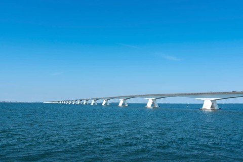 Zeeland Bridge in the Oosterschelde estuary