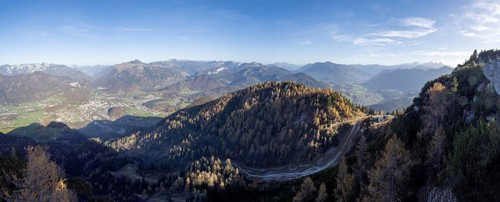 View of Bad Ischl and Bad Goisern from the Katrin mountain peak
