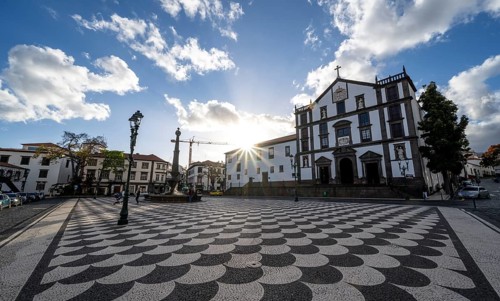 Largo do Municipio square with mosaic floor and fountain