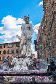 Fountain of Neptune in the Piazza della Signoria