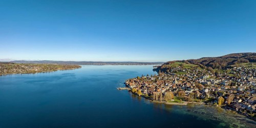 Aerial view of the municipality of Steckborn