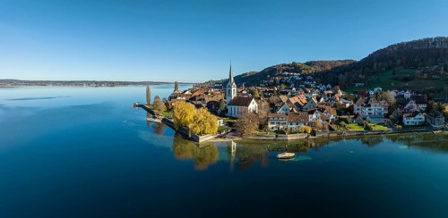 Aerial view of the municipality of Berlingen