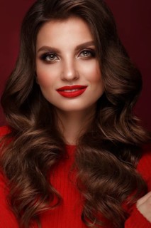 Beautiful sexy woman with classic make-up