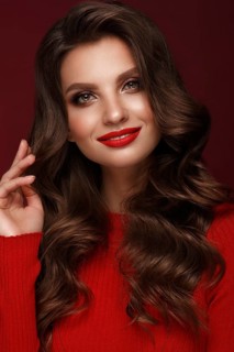 Beautiful sexy woman with classic make-up