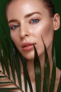 Beautiful fresh girl with perfect skin