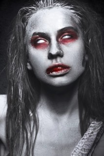 Girl in the form of zombies