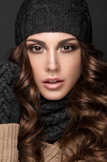 Beautiful girl with a Smokey make-up