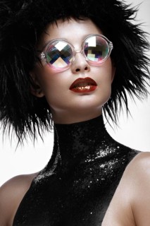 Beautiful fashion woman with creative make-up