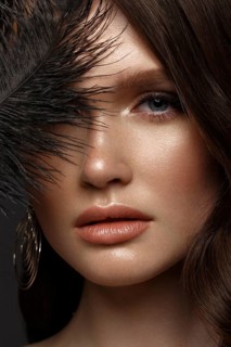 A beautiful girl with evening make-up