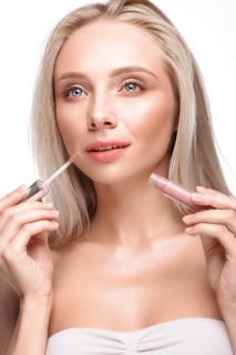 Beautiful young girl with a light natural make-up
