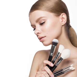 Beautiful young girl with a light natural make-up