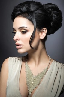 Beautiful brunette woman with perfect skin