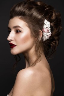 Beautiful girl with classic make-up