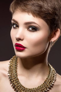 Beautiful brunette woman with perfect skin