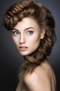 Beautiful girl with light make-up