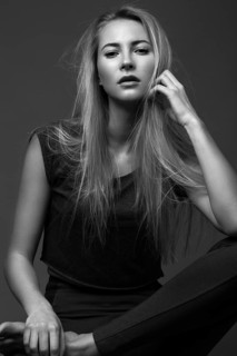 Sexy fashion model with long hair