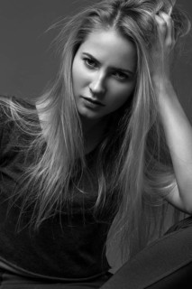 Sexy fashion model with long hair