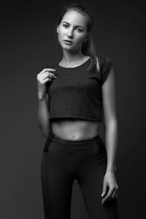 Sexy fashion model with long hair