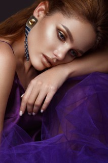 Beautiful sexy girl with sensual lips
