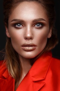Beautiful sexy girl with sensual lips