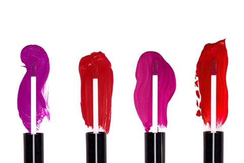 Liquid lipstick isolate on a white background. Lip Gloss Set