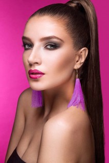 Beautiful woman with evening make-up