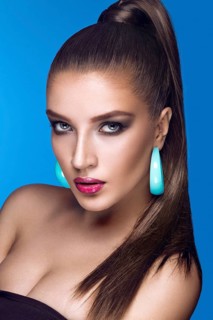Beautiful woman with evening make-up