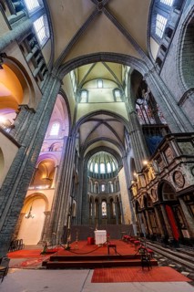 Interior of the Unesco world heritage site Tournai Cathedral