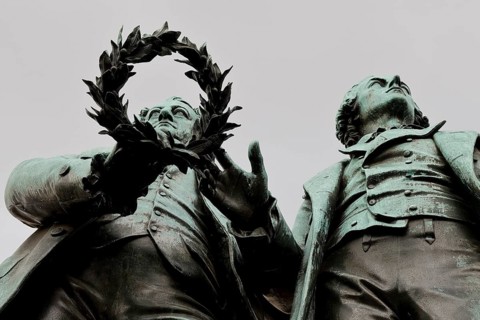 Double Statue Goethe-Schiller Monument by Ernst Rietschel