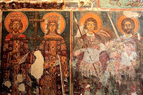 Barn-roofed churches in the Troodos Mountains on Cypriot Orthodox churches