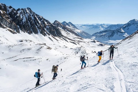 Ski tourers in good weather