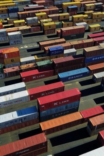 Stacked Containers for Shipping