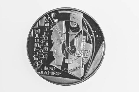 10 euro commemorative coin to the German National Library