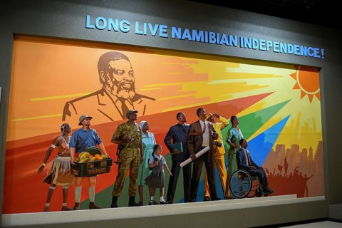 Exhibition hall in the Independence Memorial Museum