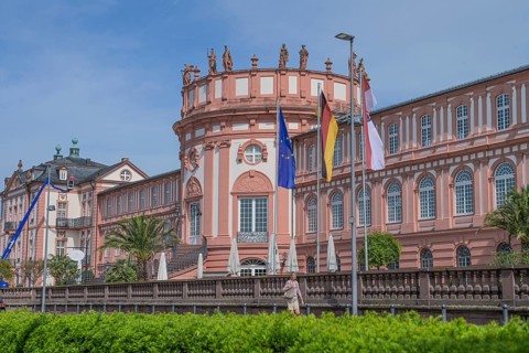 Rhine side Biebrich Palace