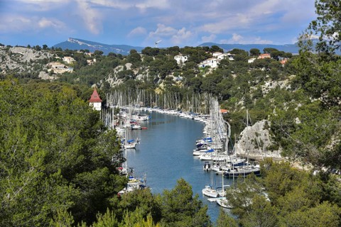 Calanque Port Miou near Cassis on the Cote d'Azur in Provence