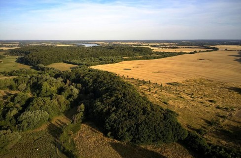 Aerial photograph The Green Belt in the border area between Mecklenburg-Western Pomerania and Schleswig-Holstein in the Schaalsee UNESCO Biosphere Reserve