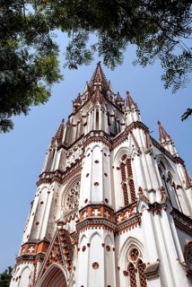 The Church of our Lady of Lourdes built in 1840 is the replica of the Basilica of Lourdes in Tiruchirappalli Trichy