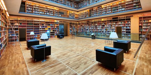 Interior view of the book cube