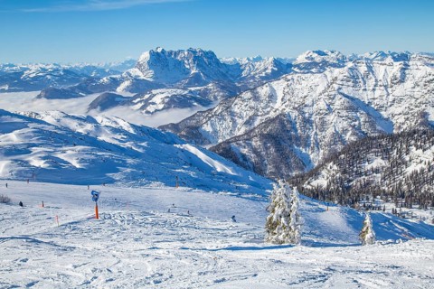 Steinplatte Ski Area with Wild Kaiser