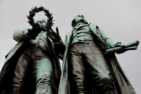 Double Statue Goethe-Schiller Monument by Ernst Rietschel