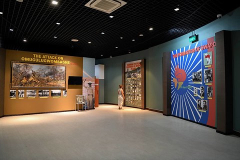 Exhibition hall in the Independence Memorial Museum