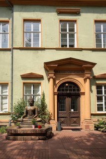 Ethnological museum with Buddha statue in Heidelberg